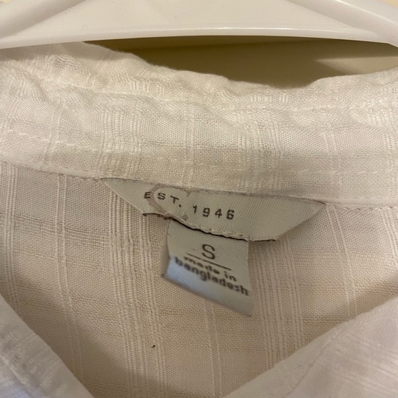 Gauzy White Button Down - Picture 3 of 5